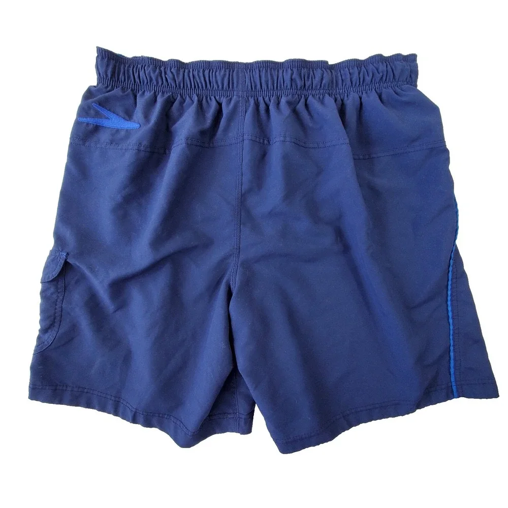 Speedo Swim Trunks Men's XXL Blue Board Shorts Mesh Lined Drawstring‎ Pockets